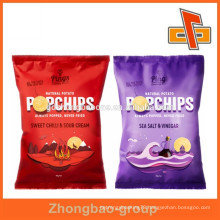 laminated plastic snack packaging bag with back sealed